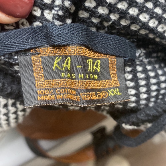 LUXE CARDIGAN WITH HOOD 100%COTTON LAGONLOOK AESTHETIC SIZE XXL MADE IN GREECE - Picture 2 of 13